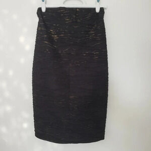 Hot Gal Bodycon Black Gold Wave Stretch Skirt Size